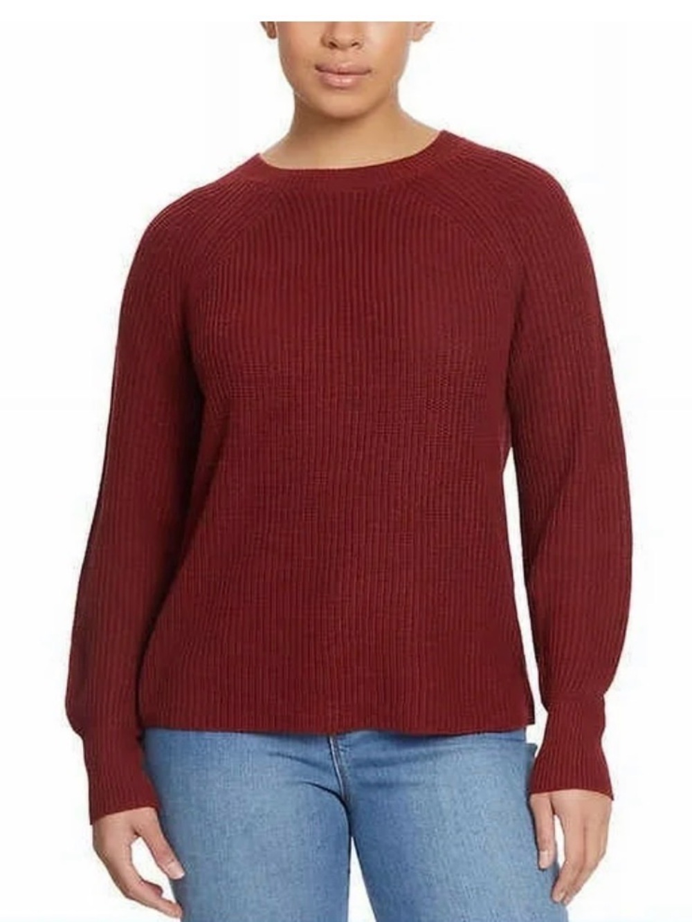 Jessica Simpson Burgundy Crew Neck Sweater